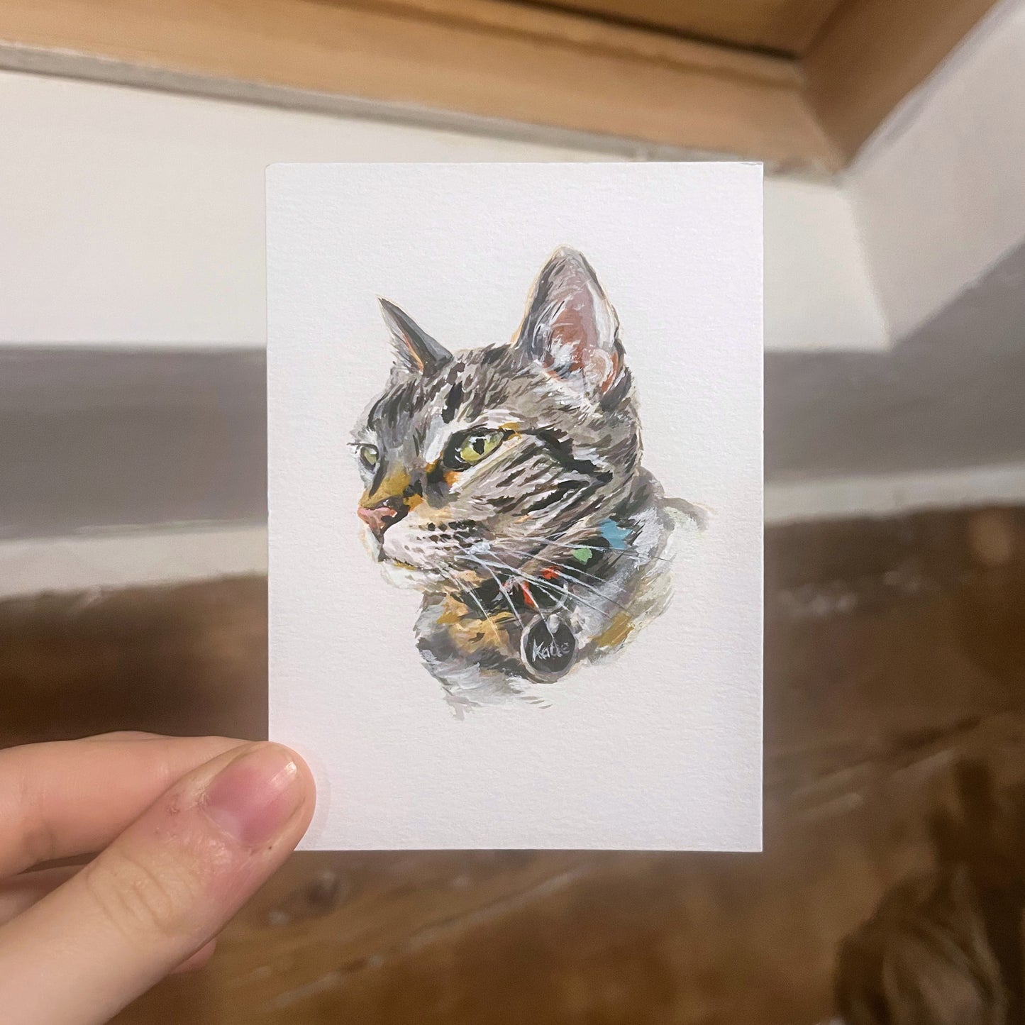 Custom Gouache Pet Portrait A7 / A6 / A5 | Hand Painted Gift | Personalised Beskpoke Pet Portrait Watercolour Painting | Cat/Dog/Small Mini