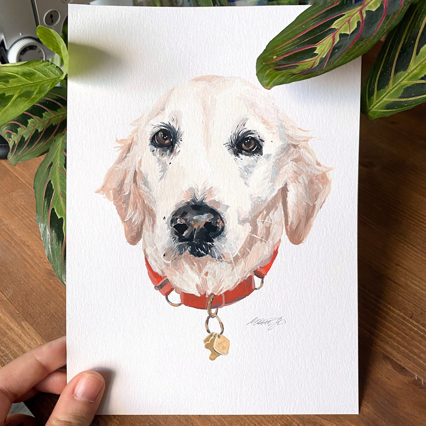 Custom Gouache Pet Portrait A7 / A6 / A5 | Hand Painted Gift | Personalised Beskpoke Pet Portrait Watercolour Painting | Cat/Dog/Small Mini